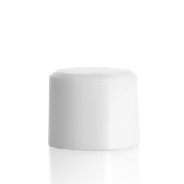 24mm Smooth Cap, White - Click Image to Close